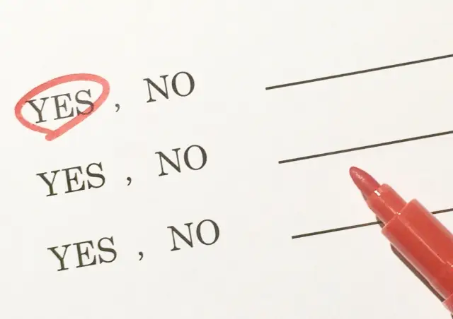 YESと回答しているテスト